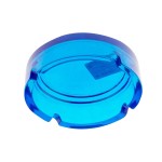 Round ashtray, made of glass, Selena, 10.5 cm, blue color